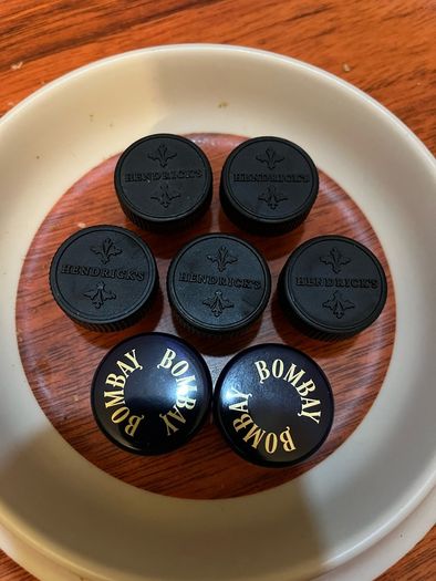 Bottle Stoppers gin Hendricks Hennessy Powers whiskey corks