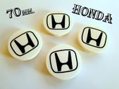 Honda White top black letter 68mm 69mm 70mm Alloy Wheel Center Caps cap Hub Cover