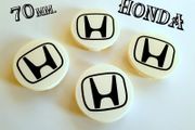 Honda White top black letter 68mm 69mm 70mm Alloy Wheel Center Caps cap Hub Cover