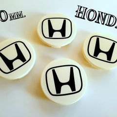 Honda White top black letter 68mm 69mm 70mm Alloy Wheel Center Caps cap Hub Cover