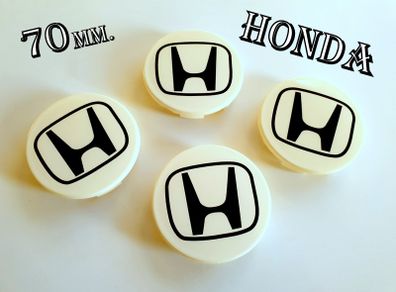 Honda White top black letter 68mm 69mm 70mm Alloy Wheel Center Caps cap Hub Cover