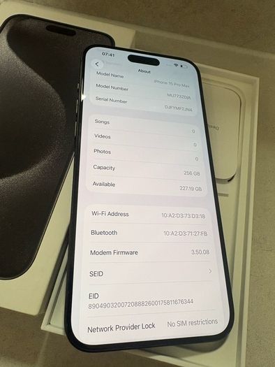 iphone 15 pro max 256 gb