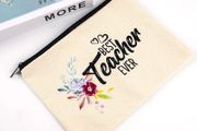 Best Teacher Ever Makeup Bag Pencil Pouch