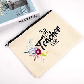 Best Teacher Ever Makeup Bag Pencil Pouch