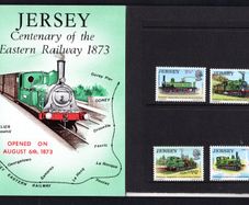 1973 Jersey Centenary of the Eastern Railways Commemorative Stamps Presentation Pack