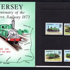 1973 Jersey Centenary of the Eastern Railways Commemorative Stamps Presentation Pack