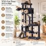 XXL Cat Tree 202cm  Large Multi-Level Cat Climbing Tower with Scratching Posts Image 2