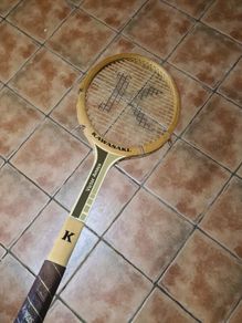 Vintage Kawasaki M4 Victor Amaya Tennis Racket  Wooden Racquet Made In Japan