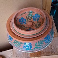 Indian Clay handi cooking pots still new in boxes