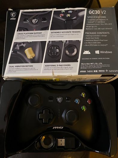 MSI FORCE GC30 V2 Wireless Pro Gaming Controller (PC)