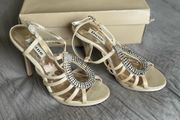 Dune White Crystal Diamente Stilettos Size 5