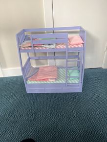 Our generation doll bunk bed with all bedding