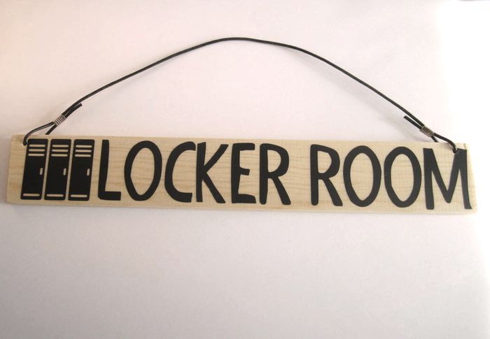 Rustic Wooden Wood Handmade stable locker room door hanging sign plaque