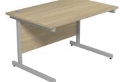 New Straight Office Desk with Cantilever Legs W1200 x D800mm - Urban Oak