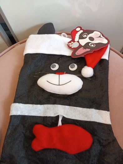 Pets /cat christmas stocking x 2