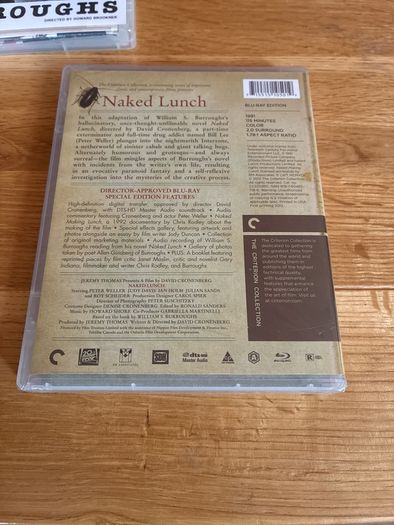 Criterion Collection Blu Ray. Naked Lunch