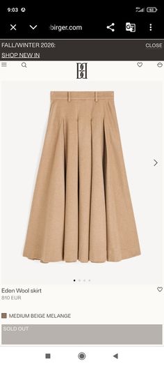 Designer wool skirt by Malene Birger