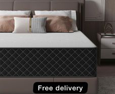 Single Mattress, 10 Inch Hybrid Mattress with Breathable Foam and Individually Pocket Spring