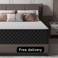 Single Mattress, 10 Inch Hybrid Mattress with Breathable Foam and Individually Pocket Spring