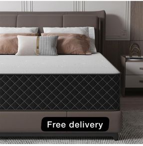 Single Mattress, 10 Inch Hybrid Mattress with Breathable Foam and Individually Pocket Spring