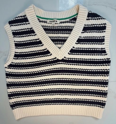 Boden stripy cotton vest size S