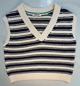 Boden stripy cotton vest size S