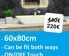 LED Bathroom Mirror Demister Antifog Defogger Fog Free