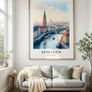 Reykjavik Wall Art Print, Travel Poster Image 3