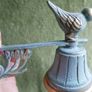 CAST IRON Wall Mount Hummingbird Welcome Bell Rustic Farm/Garden/Patio Door Decor Image 5