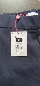 BNWT - Size 14 - Navy "Savida" Pants - Elasticated Back Waist - Turned Hem - #