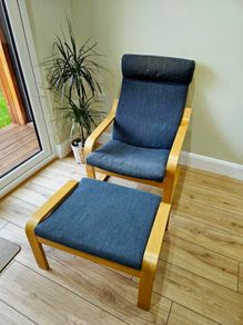 Poang Armchair with Footrest