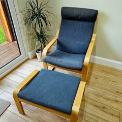 Poang Armchair with Footrest
