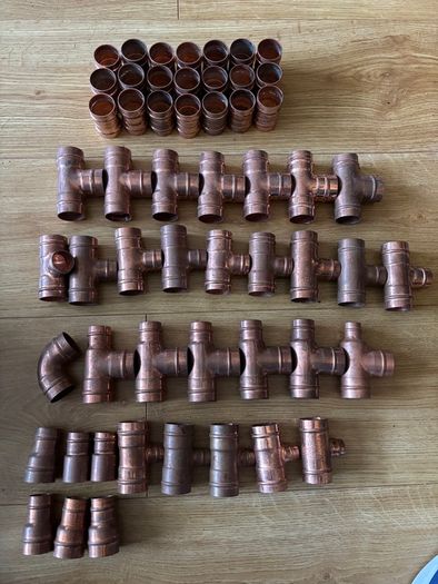1'' solder plumbing fittings