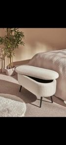 Boucle storage bench