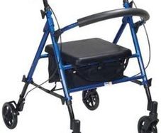 Foldable Rollator Walking Aid Height Adjustable