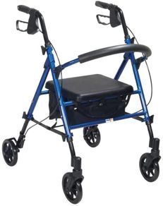 Foldable Rollator Walking Aid Height Adjustable