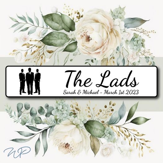 The Lads Wedding Number Plate - Mr Mrs Couple Name & Date