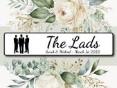 The Lads Wedding Number Plate - Mr Mrs Couple Name & Date