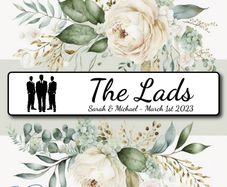 The Lads Wedding Number Plate - Mr Mrs Couple Name & Date