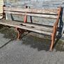 Large three section Victorian cast bench, attributed to Falkirk co. Image 5