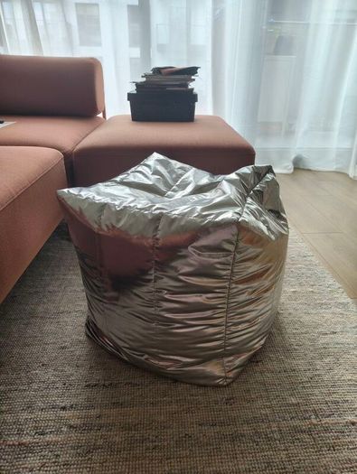Jysk DAVINDE silver pouffe/ foot rest