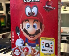 Super Mario Odyssey Kellogg's Cereal Box with Built-in Amiibo