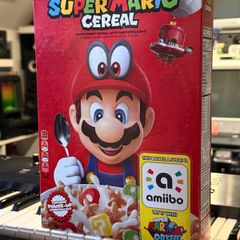 Super Mario Odyssey Kellogg's Cereal Box with Built-in Amiibo
