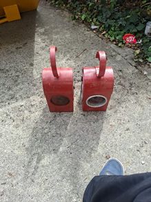 two railway lantern