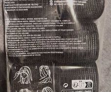 Large Velcro hair rollers, 8pcs