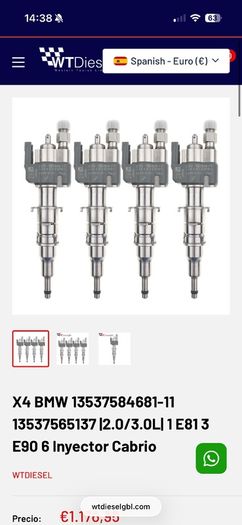 BMW N43 petrol injectors 320i,318i,116i,118i