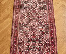 Pretty Vintage Persian Malayer Hand knotted Runner Wool Rug