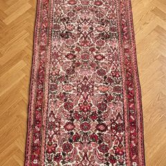 Pretty Vintage Persian Malayer Hand knotted Runner Wool Rug