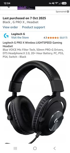 Logitech G PRO X Wireless LIGHTSPEED Gaming Headset