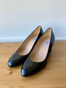 LK Bennett Winola Black Croc Effect Courts (uk6)